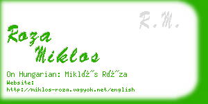 roza miklos business card